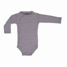 LODGER Romper Solid хлопковый бодик с длинными рукавами, 68 размер RS 078 Donkey