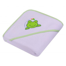 DUET BABY полотенце с капюшоном 80x80см 315 FROG белый (743156)