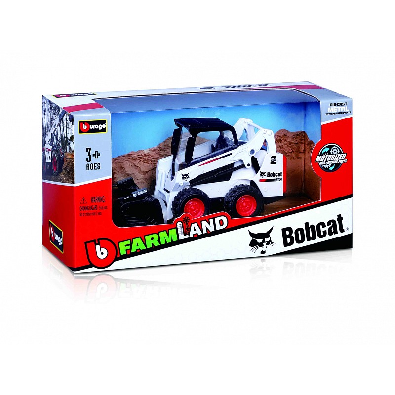 BBURAGO 10cm būvmašīna Bobcat, assort., 18-31800