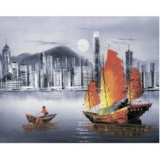 TSVETNOY Алмазная мозаика 40x50см Hong Kong by Night, LG253e