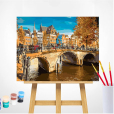 TSVETNOY Набор для рисования по номерам 40x50см Canal in Amsterdam, MG2135e