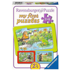 RAVENSBURGER Мой первый пазл 3x6 Garden animals R 05138