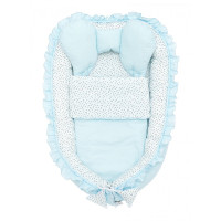 BELISIMA Гнёздышко для новорождённого с одеяльцем CONFETTI P02-0633, turquoise