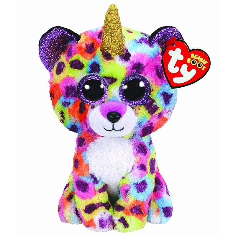 TY Beanie Boos Мягкая игрушка 15.5см Giselle rainbow leopard TY36284 РАСПРОДАЖА