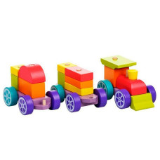 CUBIKA деревянный поезд с кубиками Rainbow expres Train LP-3 РАСПРОДАЖА