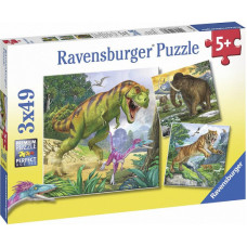 Ravensburger пазл 3x49 Dinosaurs R 09358