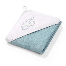 BABYONO Полотенце с капюшоном 76x76см 141/09 CLOUD blue