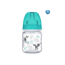 CANPOL BABIES EasyStart JUNGLE ПП бутылочка 120мл с широким горлышком и силиконовой соской 0м+ 35/226