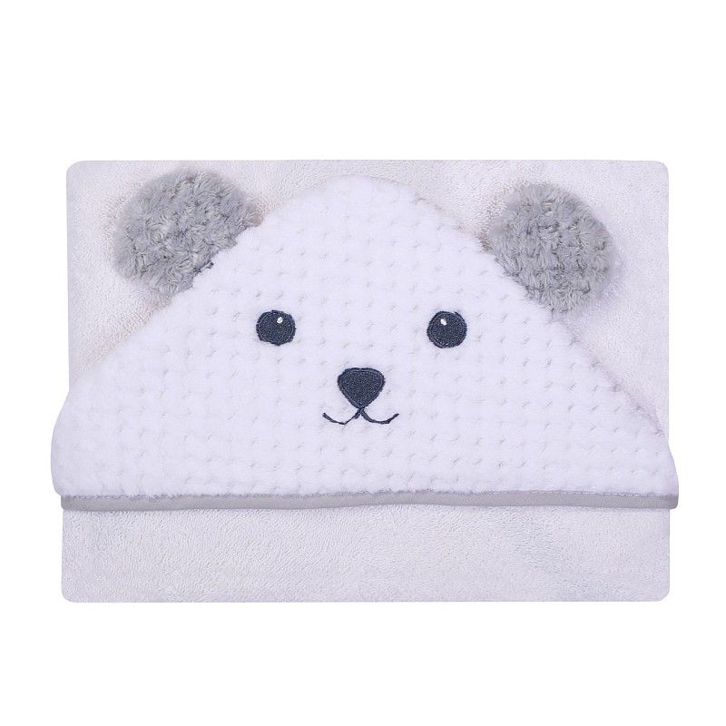 DUET BABY ANIMALS полотенце с капюшоном 100x100см 322 белый