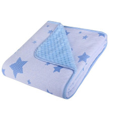 DUET BABY Плед 80x90см 3D+SOFT STARS, 684 синий