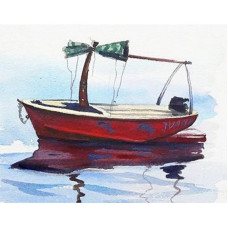 TSVETNOY Алмазная мозаика 40x50см Boat in Calm Waters, LG085e