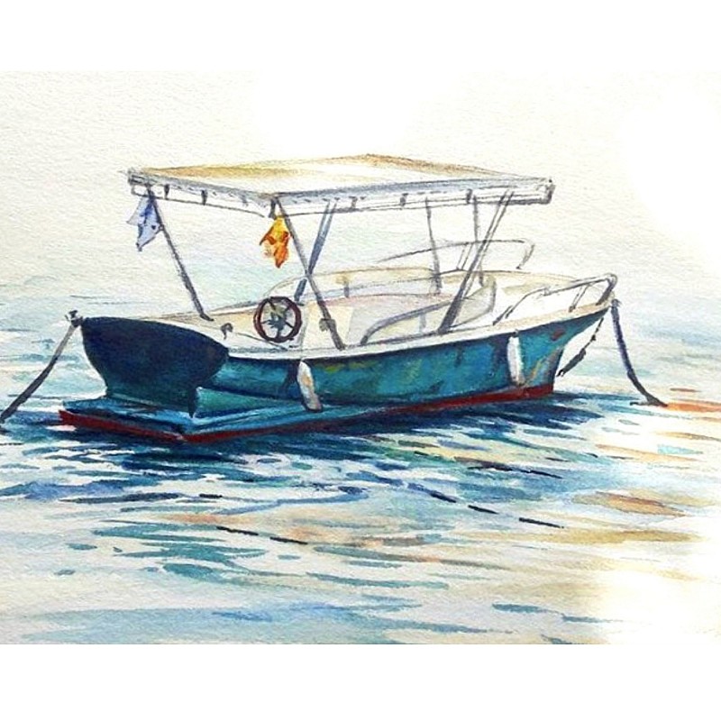 TSVETNOY Алмазная мозаика 40x50см Lonely Boat, LG084e