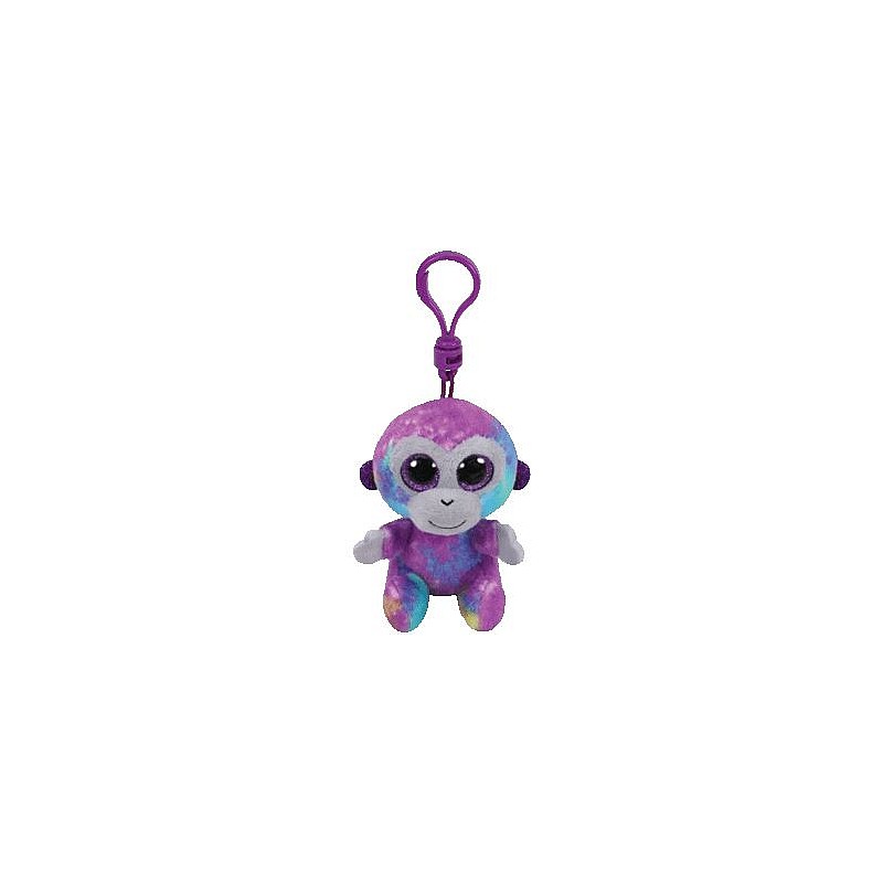 TY Beanie Boos Мягкая игрушка - брелок ZURI - multicolored monkey clip 10см, TY36561 РАСПРОДАЖА