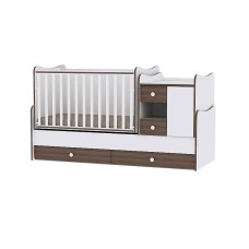 LORELLI MINI MAX детская кровать , WHITE/WALNUT