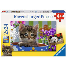 Ravensburger пазл 2X24 Dog and Cat R 08971