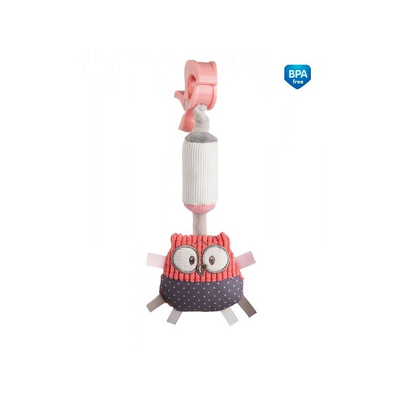 CANPOL BABIES PASTEL FRIENDS Подвесная игрушка со звоночком OWL 0м+ 68/066 coral