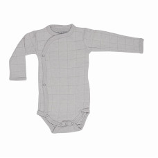 LODGER Romper Solid хлопковый бодик с длинными рукавами, 74 размер RS 052 Mist РАСПРОДАЖА