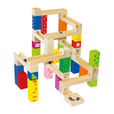 BINO Деревянный конструктор Marble Run 66 элементы 36м+ 82067