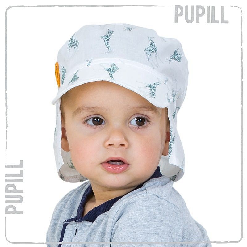 PUPILL GIRAFO шапка 50-52 размер, WHITE/BLUE