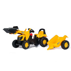 ROLLY TOYS педальный трактор-погрузчик с прицепом Rolly Kid JCB 023837