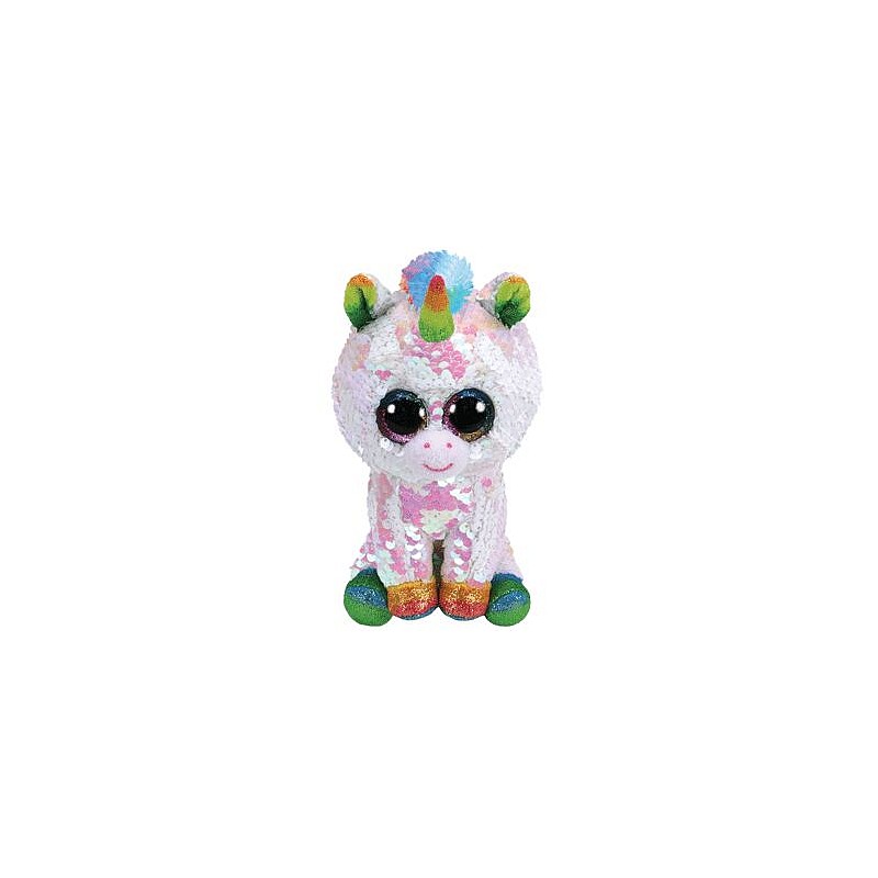 TY Flippables Мягкая игрушка PIXY SEQUIN WHITE UNICORN reg 15см, TY36669