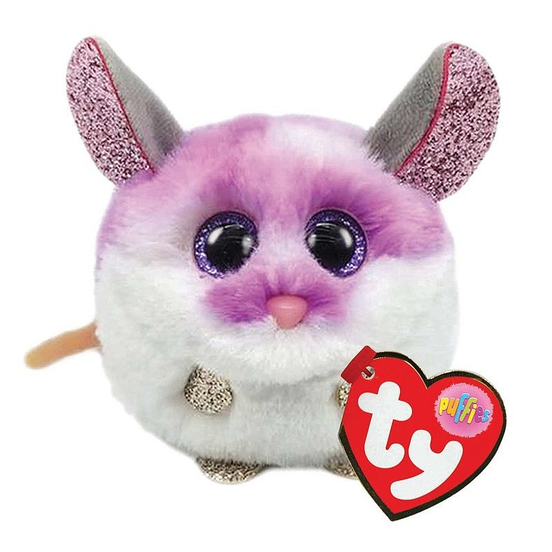 TY PUFFIES Мягкая игрушка Colby purple mouse 8см, TY42505