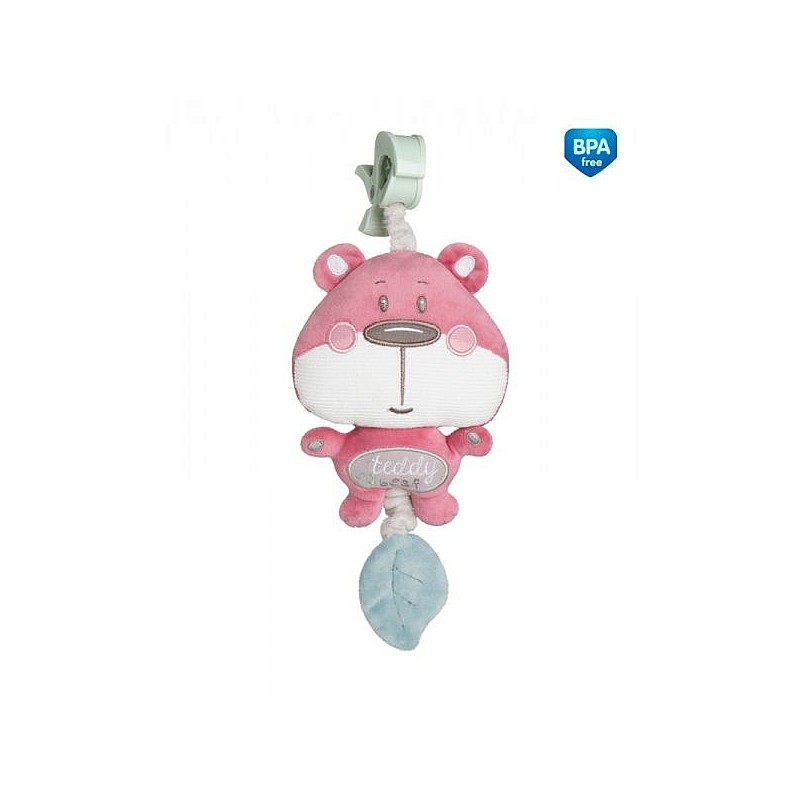 CANPOL BABIES PASTEL FRIENDS Подвесная игрушка со звуком BEAR 0м+ 68/069 pink