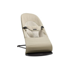 BABYBJORN Bouncer Balance Soft Cotton кресло-шезлонг, Khaki/beige 005026