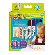 CRAYOLA MINIKIDS Смываемые фломастеры для малышей, 8 цветов, 8324