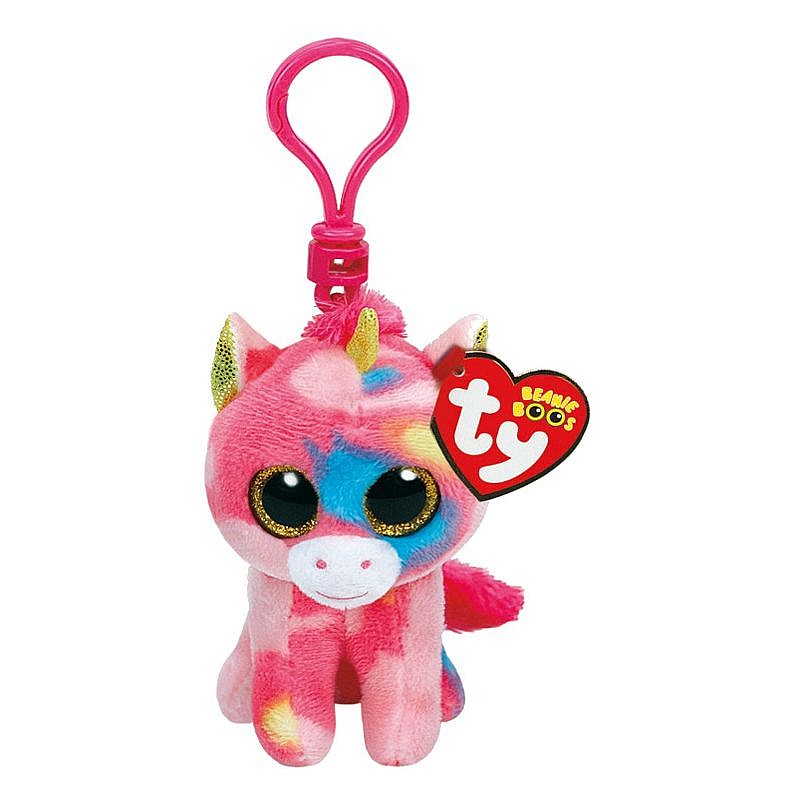 TY Beanie Boos Мягкая игрушка - брелок FANTASIA MULTICOLOR UNICORN 8см, TY36619 РАСПРОДАЖА