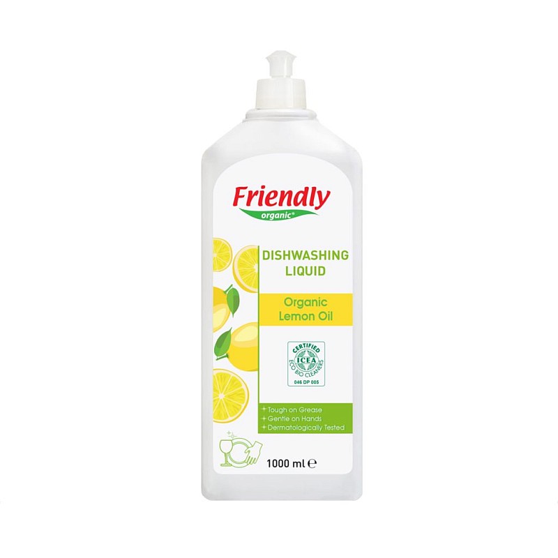 FRIENDLY ORGANIC Органическое средство для мытья посуды с лимонным маслом 1000 ml FR1659