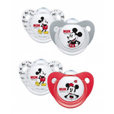 NUK Disney Mickey силиконовый пустышки 0-6м. 2шт SU28 10730041 СКИДКА