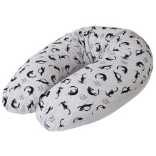 CEBABABY PHYSIO MULTI подушка для кормления (подкова) 190см Grey Cats W-741-700-513