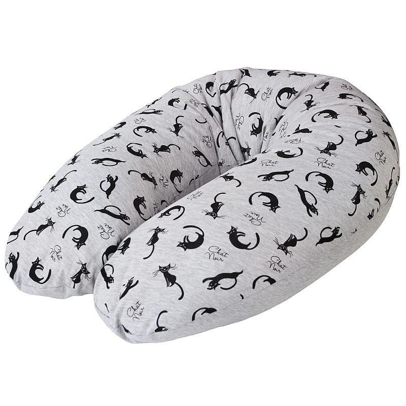 CEBABABY PHYSIO MULTI подушка для кормления (подкова) 190см Grey Cats W-741-700-513