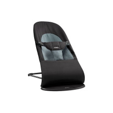 BABYBJORN Bouncer Balance Soft Cotton кресло-шезлонг, Black/dark grey 005022