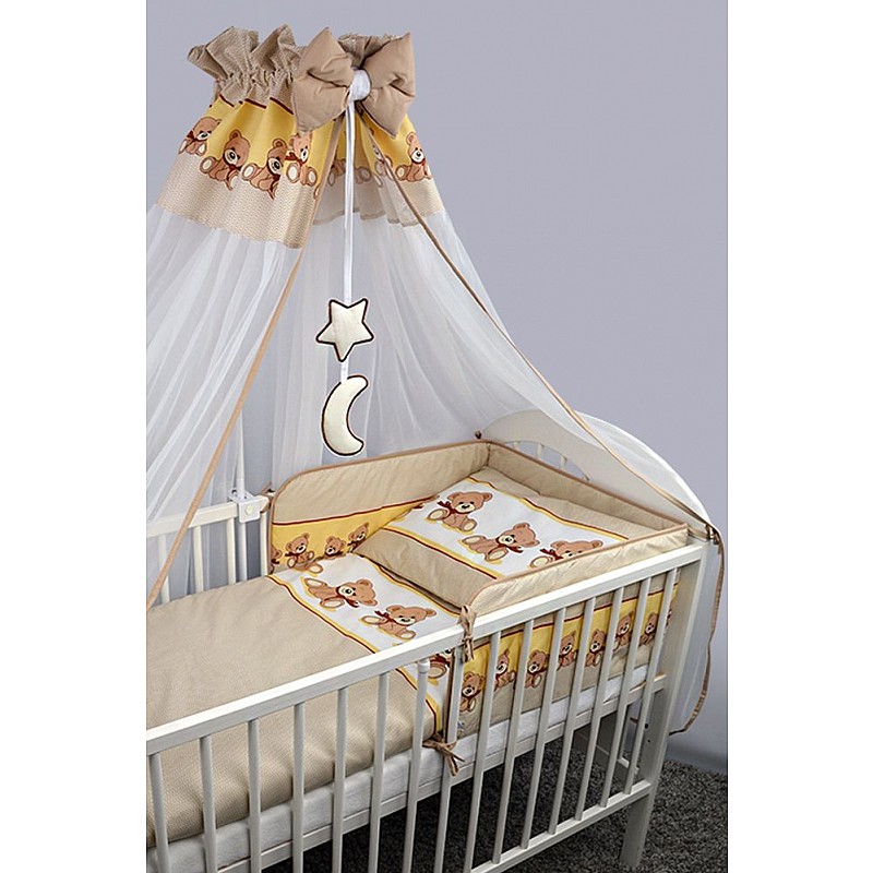 ANKRAS BEAR WITH A BOW Voodipesu komplekt - 3 eset 120х90сm - 180сm - beež