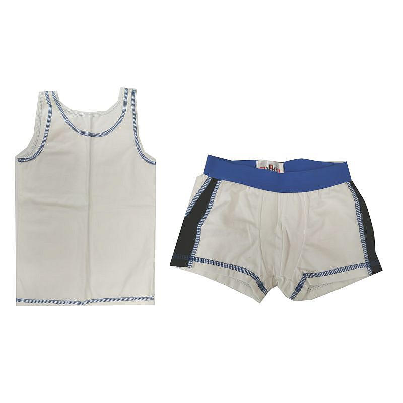 SIKKSI Комплект нижнего белья 122-128см, ZAK004 boys white