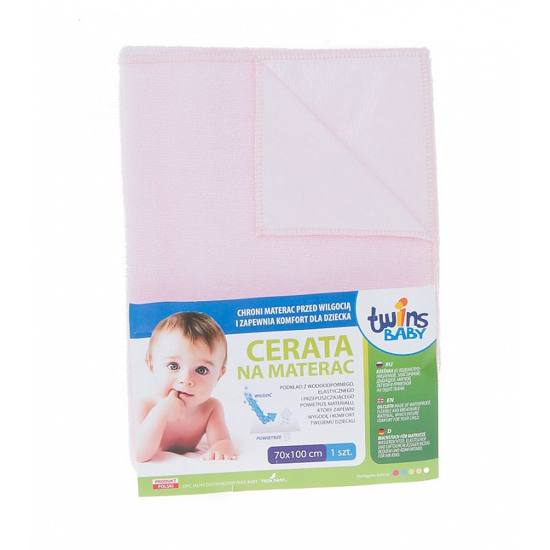 TEGA BABY клеенка для кроватки 60x90см розовый