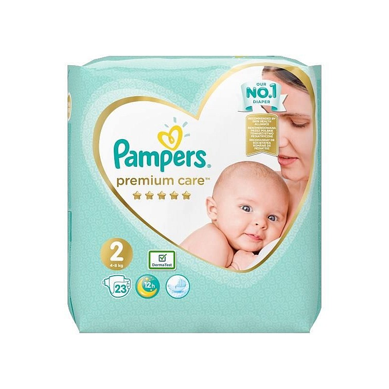 Pampers Premium Care S2 подгузники 4-8кг, 23шт.