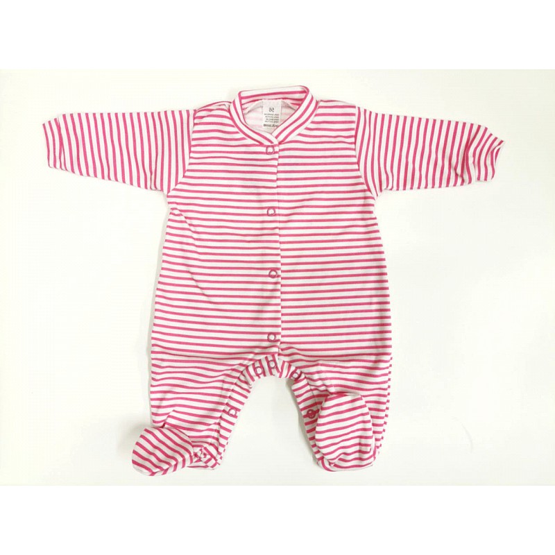 ZUZIA ползунки с длинными рукавами 62 размер JEŽ 1729/62 white/pink stripes