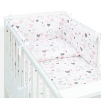 MamoTato комплект постельного белья из 3 частей 135x100см, PASTEL HEARTS 12294