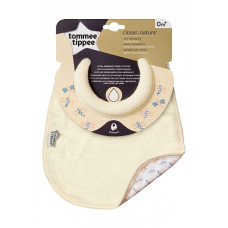 TOMMEE TIPPEE Close to Nature Слюнявчик 0м+, 1шт. 46353491