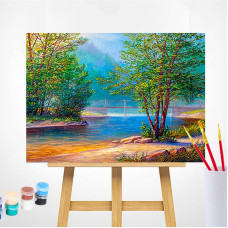 TSVETNOY Набор для рисования по номерам 40x50см Lake Landscape, MG2151e