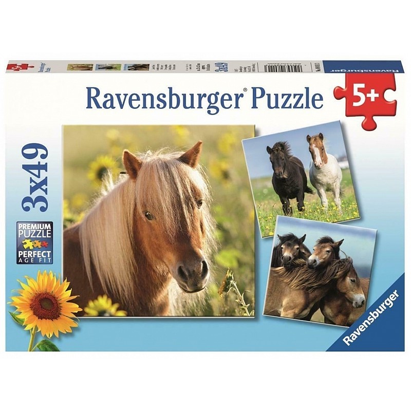 Ravensburger пазл 3x49 Horses R 08011 РАСПРОДАЖА
