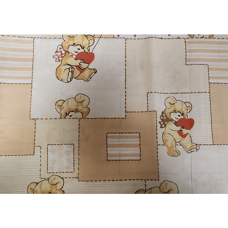 URGA Пододеяльник 60x90см BEAR with HEART бежевый РАСПРОДАЖА