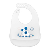 AKUKU силиконовый слюнявчик 23x30cм 6м+ Elephant A0506 СКИДКА