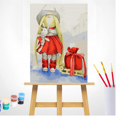 TSVETNOY Набор для рисования по номерам 30x40см Doll Elsa, ME1103e