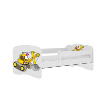 KOCOT KIDS кровать без ящика с матрасом BABYDREAMS white Digger 140x70cm