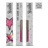 SNAILS Блестки для ногтей с TOP покрытием 2-in-1, pink 2175