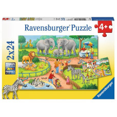 Ravensburger пазл 2X24 A Day at the Zoo R 07813